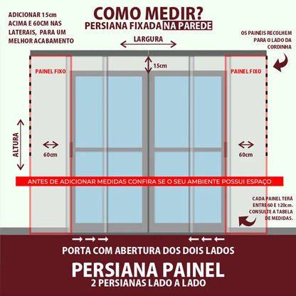 Persiana Painel Blackout - Cinza