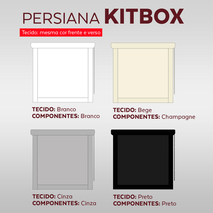 Persiana Blackout Kitbox - Branca